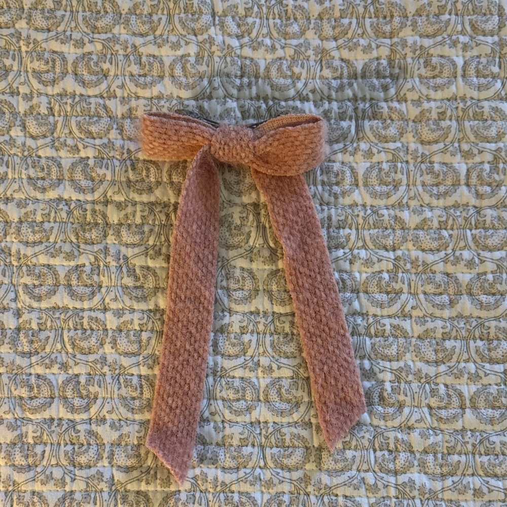 Dusty Rose Hair Bow Clip